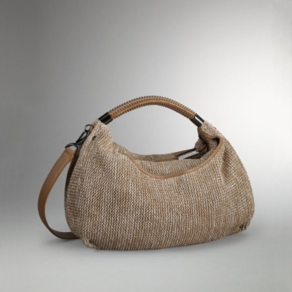 Kenneth Cole New York No Slouch Hobo NATURAL BLACK SANDSTONE - Picture 5 of 11